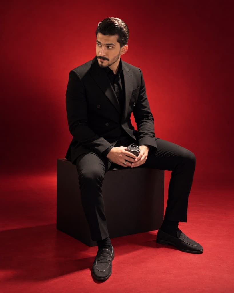 MUSAFIR editorial seated formal look